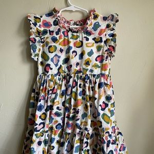 Girls PINK CHICKEN Dress Cheetah Leopard Size 8